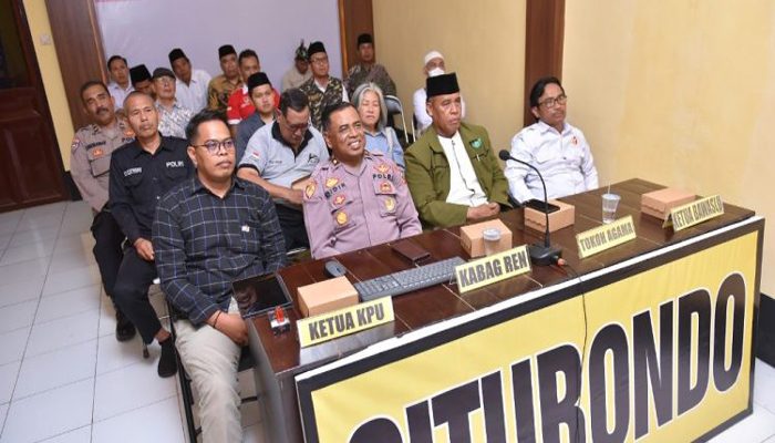 Polres Situbondo bersama Instansi Terkait Ikuti Diskusi Publik Pemilu Damai