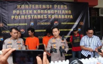 Polrestabes Surabaya Berhasil Amankan Dua Kurir Narkoba di Surabaya