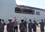 Arus Balik Mudik Gratis TNI AL Dengan Kapal Perang Di Berangkatkan Dari Surabaya